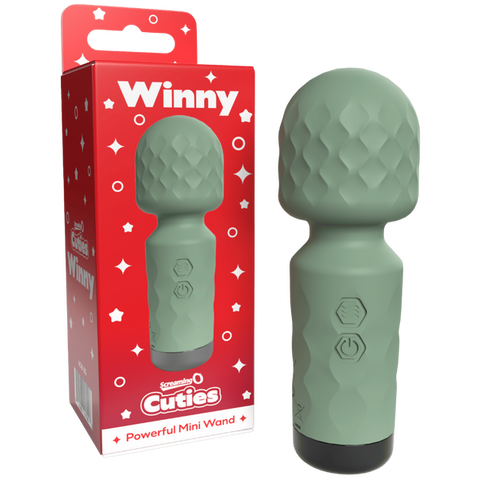 Cuties - Winny Rechargeable Mini Wand (Sage Green) Green > Sex Toys > Mini Massagers