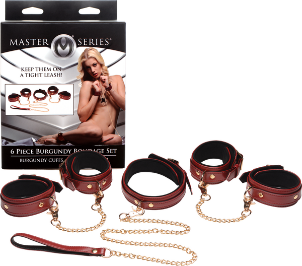 6 Piece Bondage Set – Vegan PU Leather Restraints and Cuffs Kit Default Title > Bondage Gear > Bondage Kits