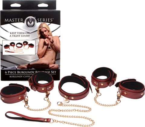 6 Piece Bondage Set – Vegan PU Leather Restraints and Cuffs Kit Default Title > Bondage Gear > Bondage Kits
