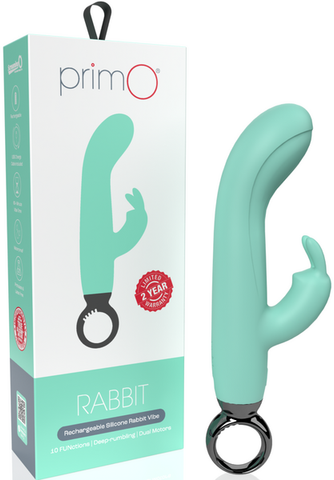 Screaming O PrimO Rabbit – 4.5 Inch Silicone Rabbit Vibrator with 5+5 Motor Settings Green > Vibrators > Ladies > Rabbit