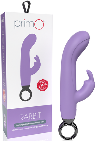 Screaming O PrimO Rabbit – 4.5 Inch Silicone Rabbit Vibrator with 5+5 Motor Settings Purple > Vibrators > Ladies > Rabbit