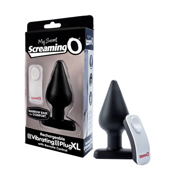 Screaming O My Secret Charged Plug XL – Remote-Controlled Rechargeable Vibrating Plug Black XL > Anal Range > Vibrating Butt Plugs