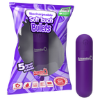 Rechargeable Soft Touch Bullet (Purple) – Waterproof 5-Speed Compact Vibrator Purple > Vibrators > Mini Vibrators
