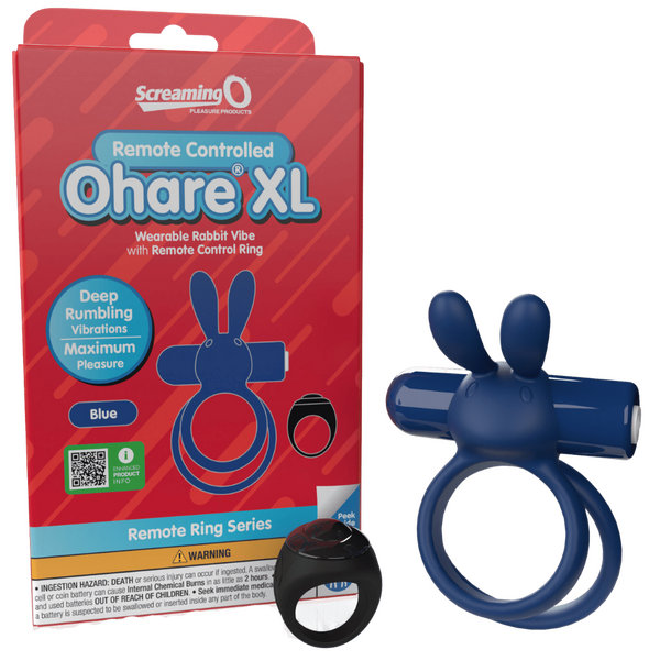 Ohare XL – Rechargeable Waterproof Remote Control Rabbit Vibrator Blue > Sex Toys > Couples Toys