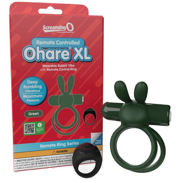 Ohare XL – Rechargeable Waterproof Remote Control Rabbit Vibrator Green > Sex Toys > Couples Toys