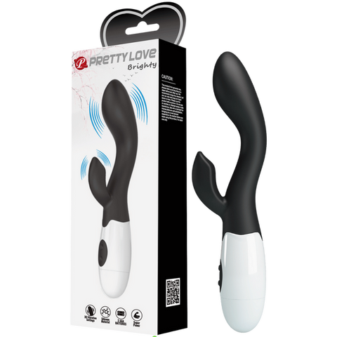 Brighty G-Spot and Clitoral Rabbit Vibrator – Dual Stimulation Vibrator Black > Sex Toys For Ladies > G-Spot Vibrators