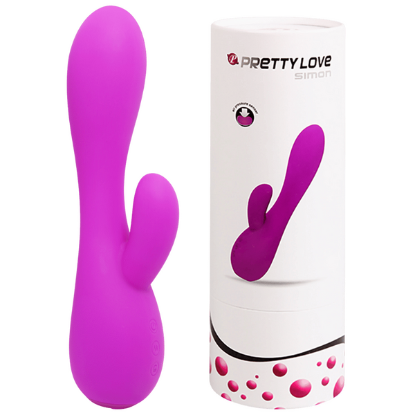 Simon 7 Inch Vibrating Body Safe Silicone Massager Purple One Size > Vibrators > Ladies > Rabbit