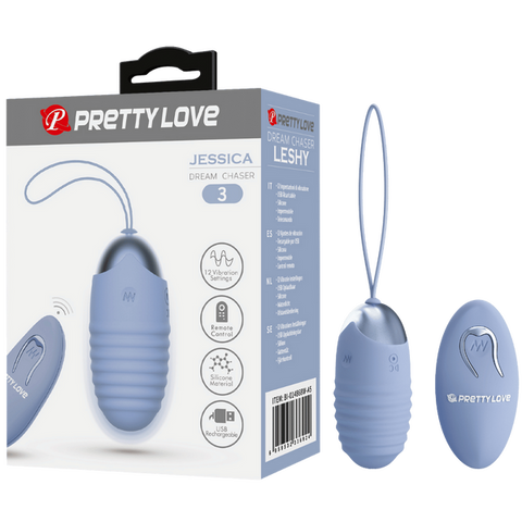 Rechargeable Jessica – Multi-Speed Remote-Controlled Silicone Egg Vibrator with 12 Vibration Settings Blue > Sex Toys For Ladies > Vibrating Eggs