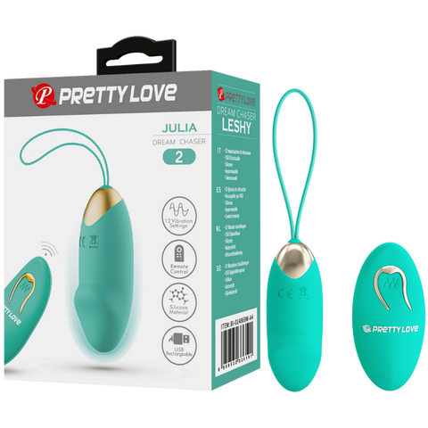 Rechargeable Julia – Multi-Speed Remote-Controlled Egg Vibrator with 12 Vibration Settings Seafoam > Sex Toys For Ladies > Vibrating Eggs