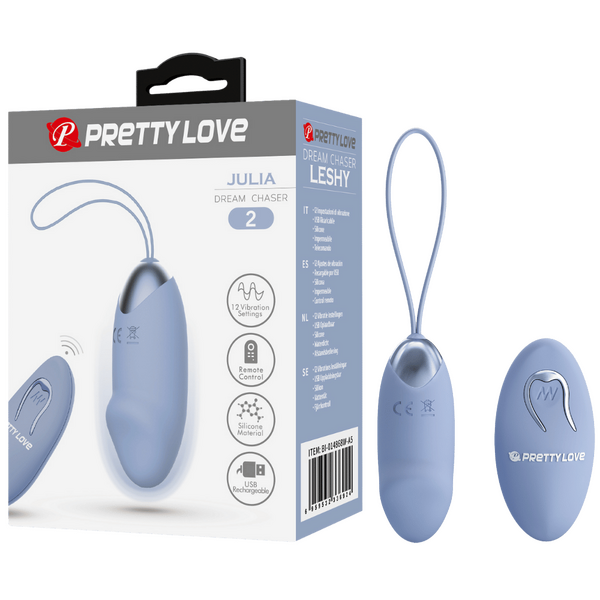 Rechargeable Julia – Multi-Speed Remote-Controlled Egg Vibrator with 12 Vibration Settings Periwinkle > Sex Toys For Ladies > Vibrating Eggs