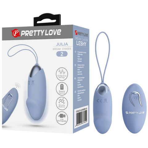 Rechargeable Julia – Multi-Speed Remote-Controlled Egg Vibrator with 12 Vibration Settings Blue > Sex Toys For Ladies > Vibrating Eggs
