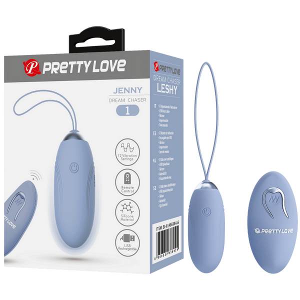 Rechargeable Jenny – Multi-Speed Remote-Controlled Egg Vibrator with 12 Vibration Settings Periwinkle > Sex Toys For Ladies > Vibrating Eggs