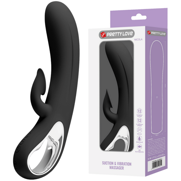 Rechargeable Nicola – Rechargeable Vibrator Black > Vibrators > Ladies > Rabbit
