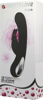 Rechargeable Webb – Dual Motor Rabbit Vibrator Black > Vibrators > Ladies > Rabbit
