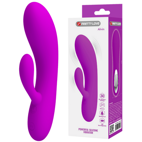 Alvin Rechargeable Vibrator Purple > Vibrators > Ladies > Rabbit