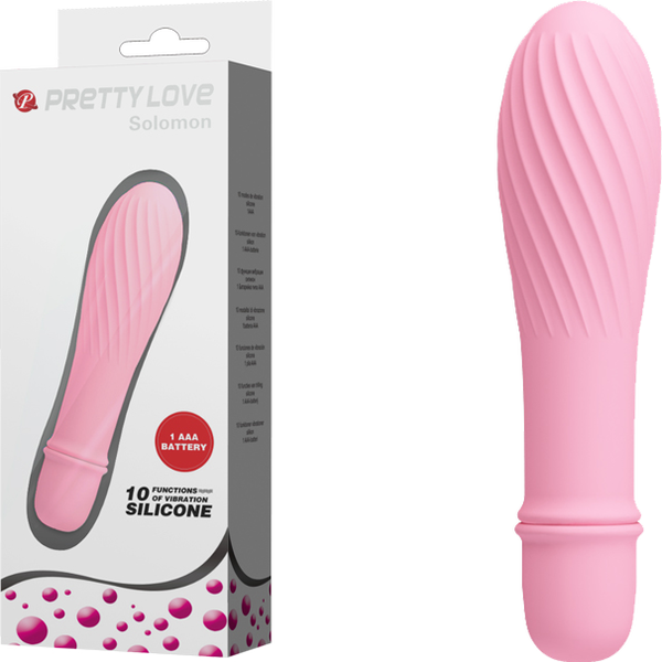 Solomon Mini Vibrator – Silicone Small Vibrator with Swirl Tip Pink > Vibrators > Mini Vibrators