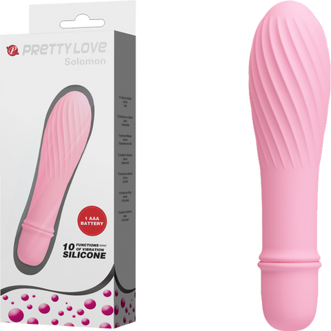 Solomon Mini Vibrator – Silicone Small Vibrator with Swirl Tip Pink > Vibrators > Mini Vibrators