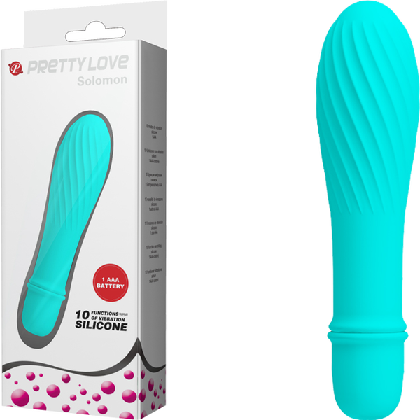 Solomon Mini Vibrator – Silicone Small Vibrator with Swirl Tip Blue > Vibrators > Mini Vibrators