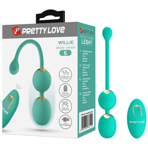 Rechargeable Willie – Remote-Controlled Vibrating Pelvic Floor Exerciser Balls Seafoam > Sex Toys For Ladies > Kegel Exercise