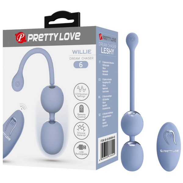 Rechargeable Willie – Remote-Controlled Vibrating Pelvic Floor Exerciser Balls Periwinkle > Sex Toys For Ladies > Kegel Exercise