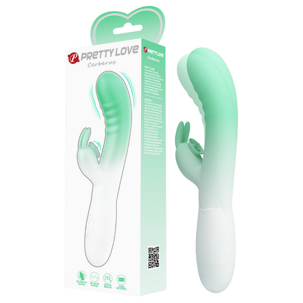 Cerberus Rabbit Vibrator – Slim Silicone Body with 30 Vibration Modes Aqua > Vibrators > Ladies > Rabbit