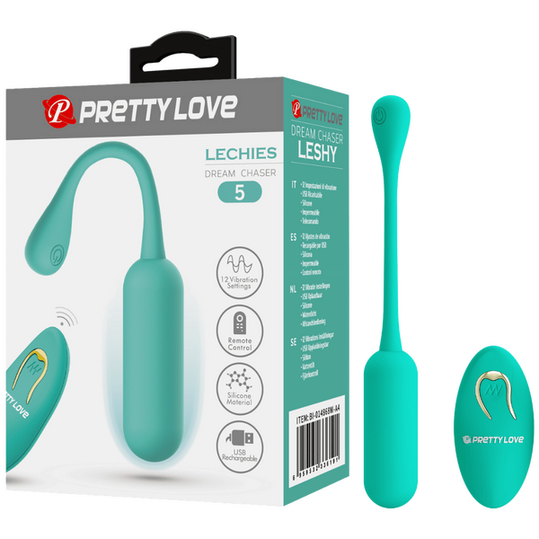 Leshy 5 Dream Chaser Rechargeable – Hands-Free Wireless Remote-Controlled Vibrating Egg Seafoam > Sex Toys For Ladies > Vibrating Eggs