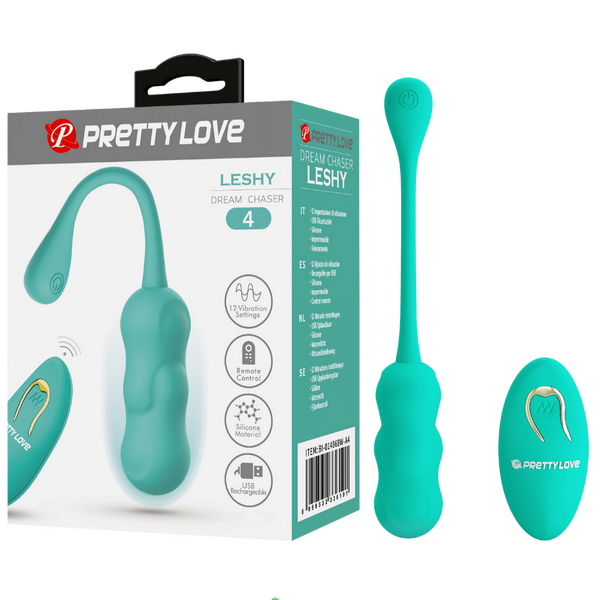 Leshy 4 Dream Chaser Rechargeable Silicone Vibrating Remote Egg Seafoam > Sex Toys For Ladies > Vibrating Eggs