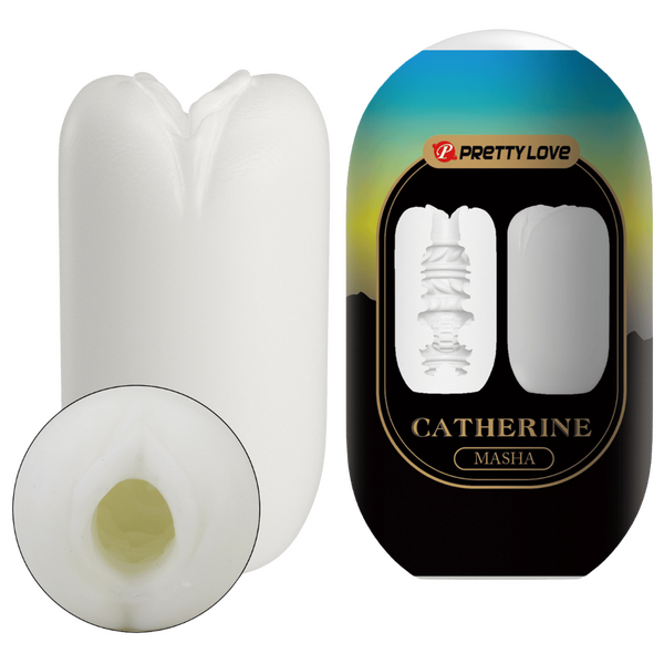 Catherine Masha Egg – Phthalate-Free Masturbator Sleeve with Stimulating Inner Textures White > Sex Toys For Men > Masturbators Cup