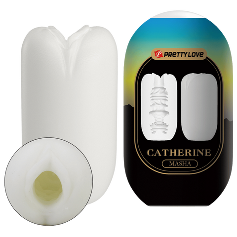 Catherine Masha Egg – Phthalate-Free Masturbator Sleeve with Stimulating Inner Textures White > Sex Toys For Men > Masturbators Cup