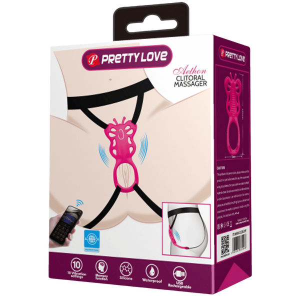 PrettyLove Aethon – Rechargeable Strap-On Butterfly Massager With App Control and 10 Vibration Patterns One Size > Sex Toys For Ladies > Panty Vibes