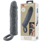 Realistic Spearhead Veiny Penis Sleeve – Enlargement Sleeve with Strap One Size > Sex Toys For Men > Penis Sleeves