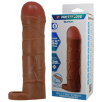 Bunion 6.5 Inch Cock Sleeve – Stretchy TPR Penis Sheath with Ball Ring Tan > Sex Toys For Men > Penis Sleeves