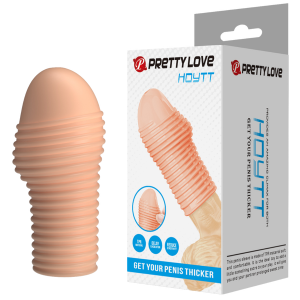 Hoytt Penis Sleeve – TPR Elastic Universal Design Beige > Sex Toys For Men > Penis Sleeves Main image