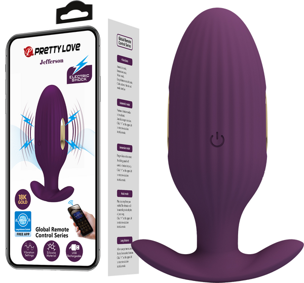 App Control Jefferson – App-Controlled E-Stim Butt Plug One Size E-STIM TOYS