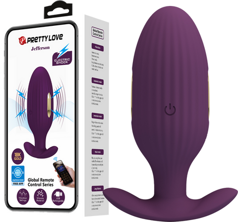 App Control Jefferson – App-Controlled E-Stim Butt Plug One Size E-STIM TOYS