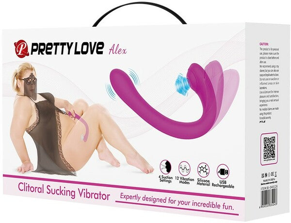 Rechargeable Alex (Purple) – Dual-Action Clitoral Sucking Vibrator with G-Spot Stimulator One Size > Vibrators > Ladies > Clitoral Vibrators and Stimulators