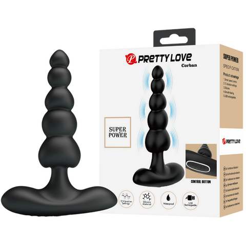 Corban Rechargeable Butt Plug – Flexible Graduated Anal Beads Sex Toy One Size > Anal Range > Vibrating Butt Plugs