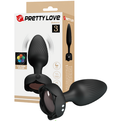 Varian Light-Up Rechargeable Butt Plug – LED Flashing Silicone Butt Plug Medium > Anal Range > Vibrating Butt Plugs