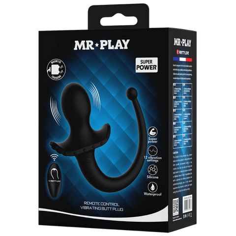 Remote Control Vibrating Butt Plug Tail (Black) – App-Compatible Wearable Vibrator with 12 Modes One Size > Anal Range > Tail Butt Plugs