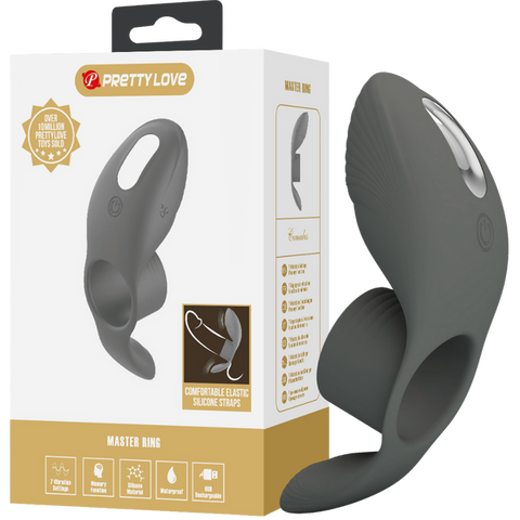 Pretty Love Cumulus – Silicone Rechargeable 7 Function Vibrating Cock Ring One Size > Cock Ring > Vibrating