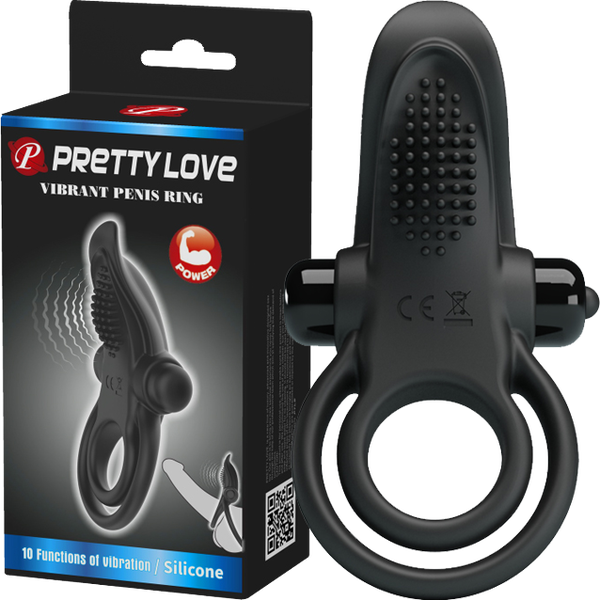 Vibrant Rabbit Cock Ring – Silicone Vibrating Penis Ring Black > Vibrators > Ladies > Rabbit