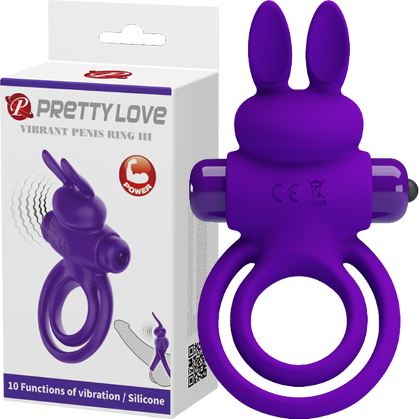 Vibrant Penis Ring III – Silicone Rabbit Cock Ring Vibrator Purple > Vibrators > Ladies > Rabbit