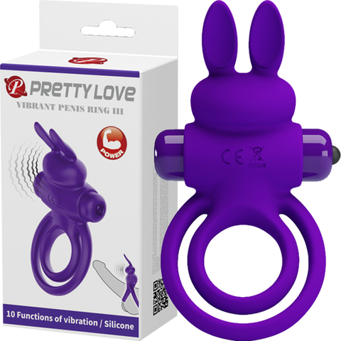 Vibrant Penis Ring III – Silicone Rabbit Cock Ring Vibrator Purple > Vibrators > Ladies > Rabbit