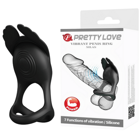Vibrant Silas – Vibrating Silicone Cock Ring with 7 Vibration Modes Black > Sex Toys > Couples Toys