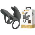 Matty Vibrating Penis Sleeve and Clitoral Stimulator – Silicone Sleeve and Stimulator Set Grey > Sex Toys For Men > Penis Sleeves