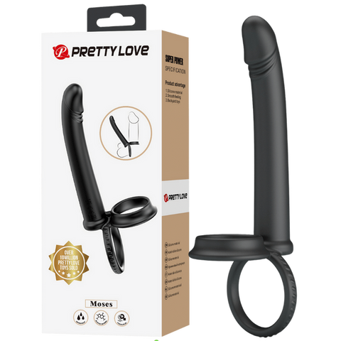 Moses Anal Probe – Silicone Dual Ring Cock and Ball Ring Dildo One Size > Anal Range > Anal Probes