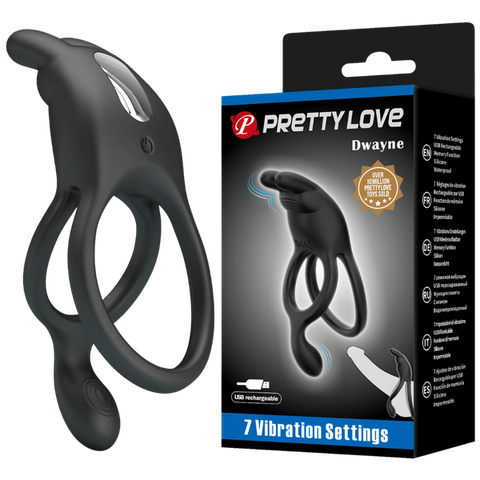 Seth Rechargeable Silicone Vibrating Cock Ring – Powerful Vibrations for Clit and Cock Stimulation One Size > Cock Ring > Vibrating