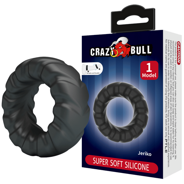 Jeriko Super Soft Silicone Cockring – High-Quality Flexible Silicone Cockring Black > Cock Ring > Single