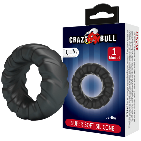 Jeriko Super Soft Silicone Cockring – High-Quality Flexible Silicone Cockring Black > Cock Ring > Single