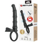 Tatum Cock Ring with Anal Probe – Silicone 10 Frequency Vibrating Cock Ring One Size > Anal Range > Anal Probes